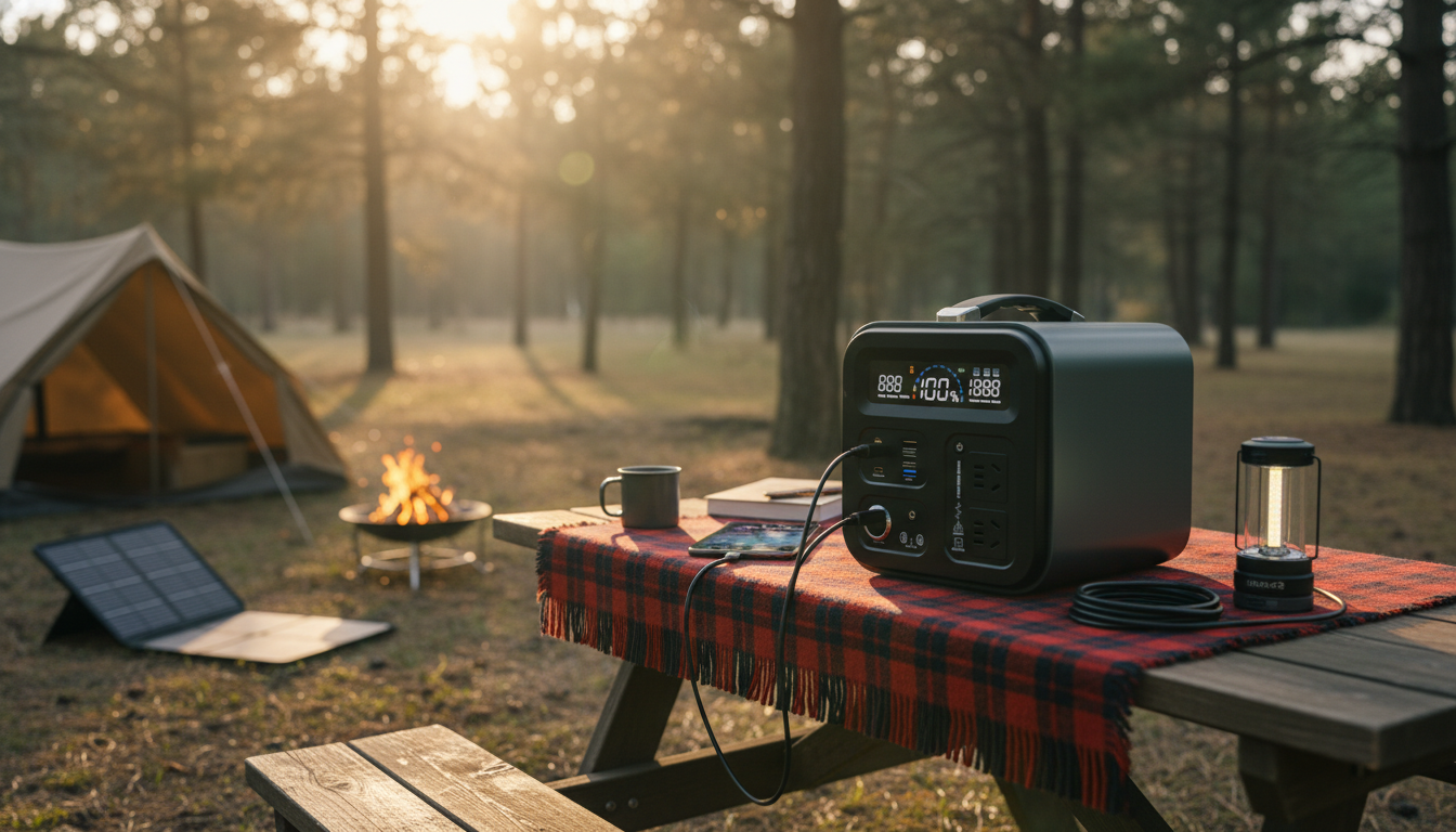 550Wh Portable Power Station: 600W Pure Sine, USB/DC