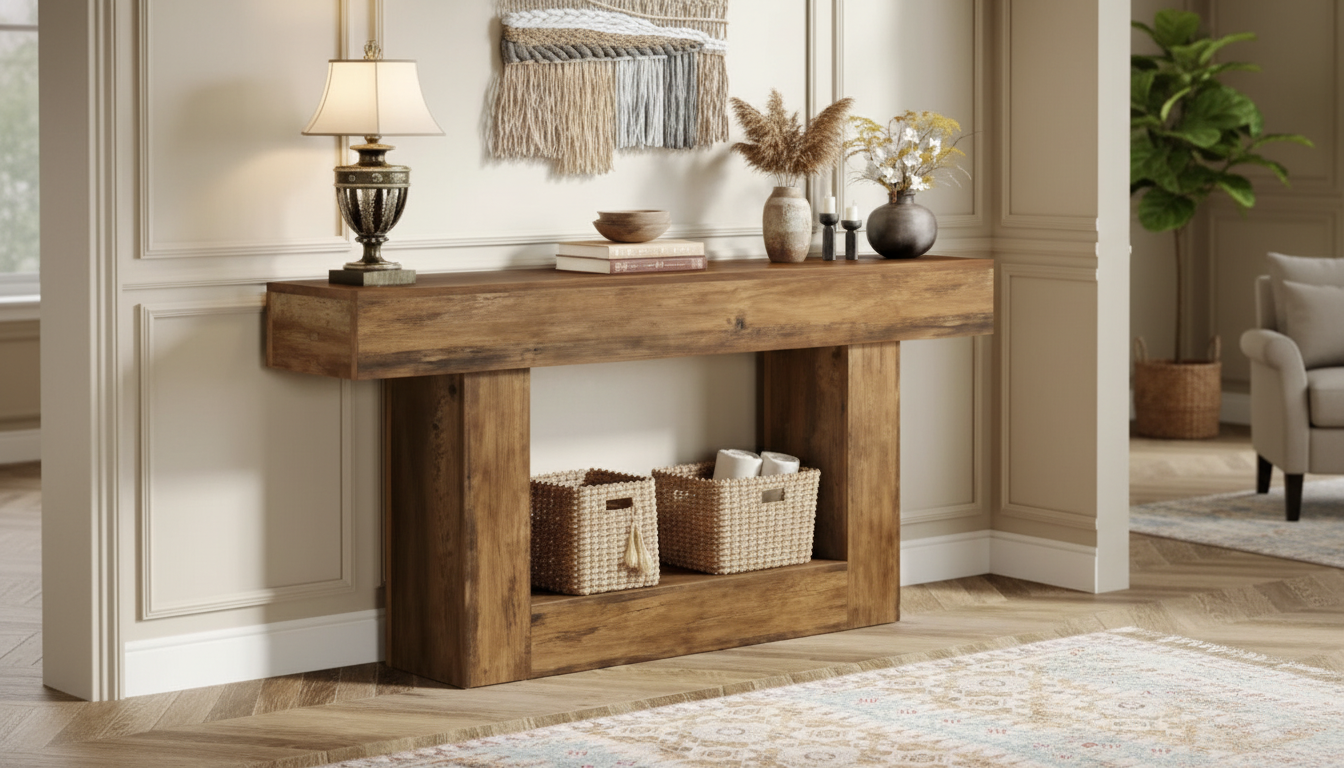 63-Inch Farmhouse Console Table Styling & Placement Guide