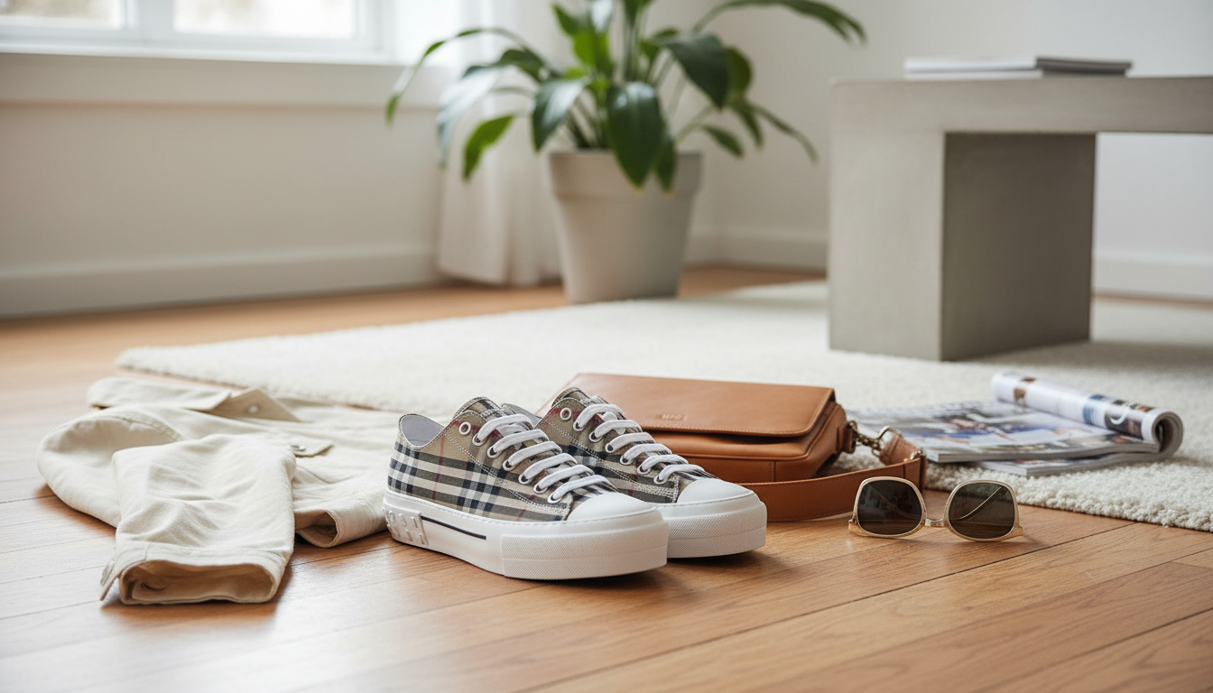 Burberry Nova Check Cotton Sneakers: TNR Jacke