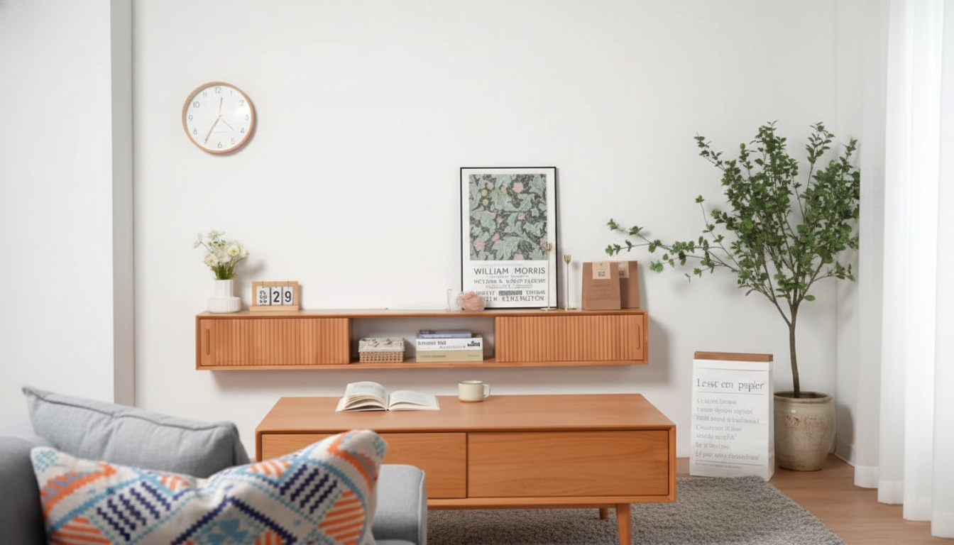 Scandinavian Modern Luxury TV Stand: Clean, Calm Storage