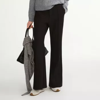 Plus Size Fleece-Lined Bootcut Pants for Winter Comfort